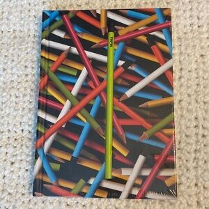 Hidden Pencil Notebook Journal with Green Pencil